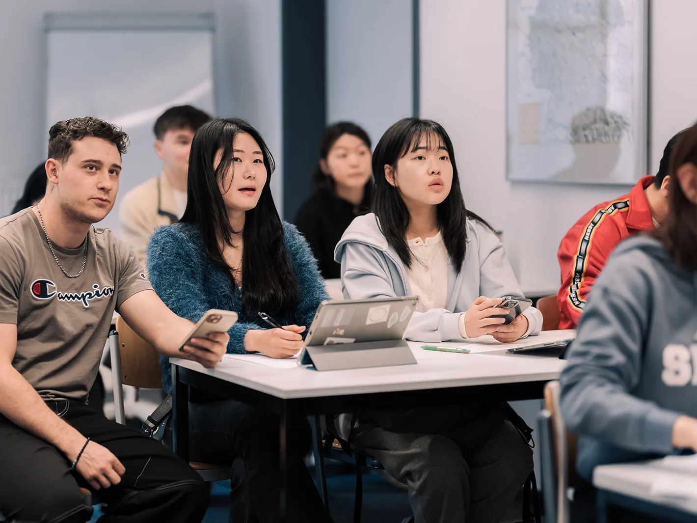 students in a German language course