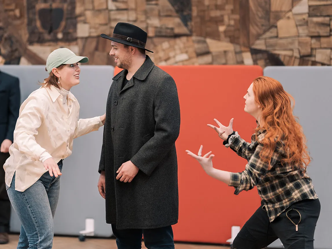 The elective theater module is rehearsing