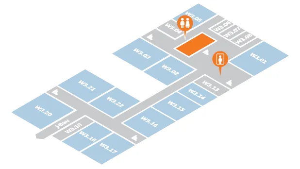 Ebenenplan Gebäude W 2. Stock