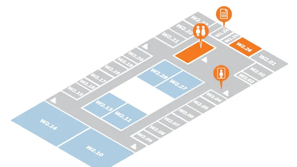 Ebenenplan Gebäude W 1. Stock