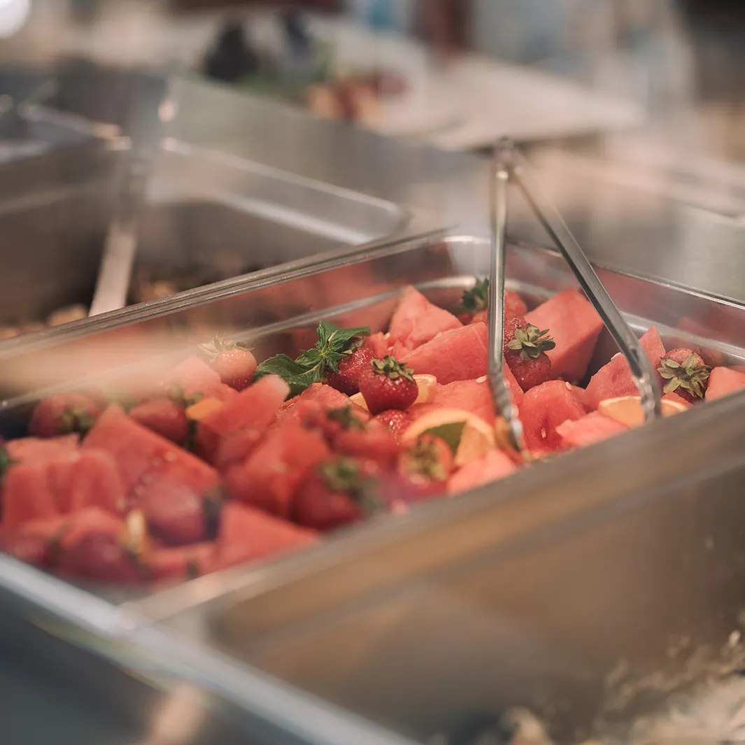 Salad buffet at the graduation ceremony for the IT Project and Process Management program