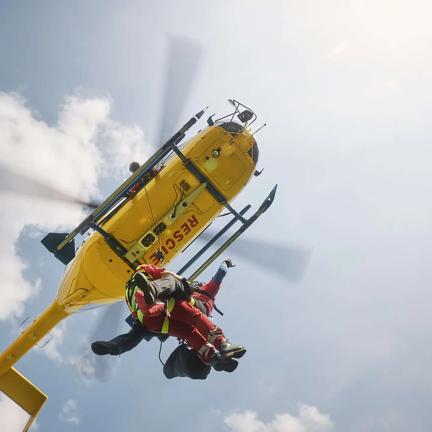 Rettungsdienst Rettung mit Helicopter