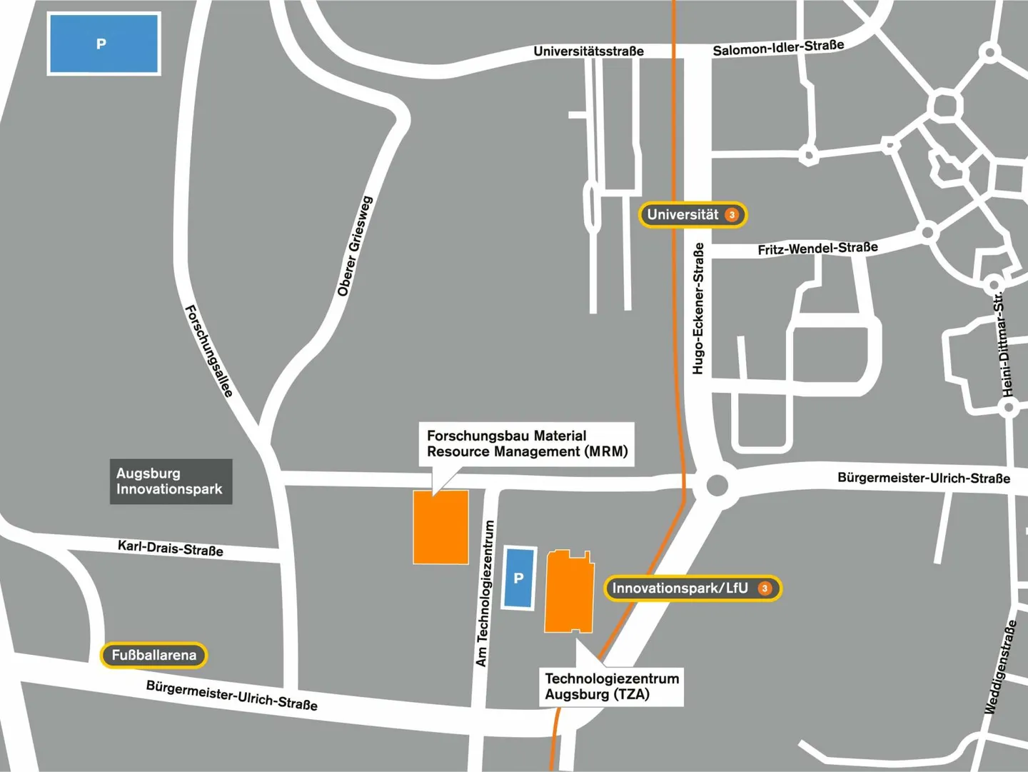 Lageplan MRM-Gebäude