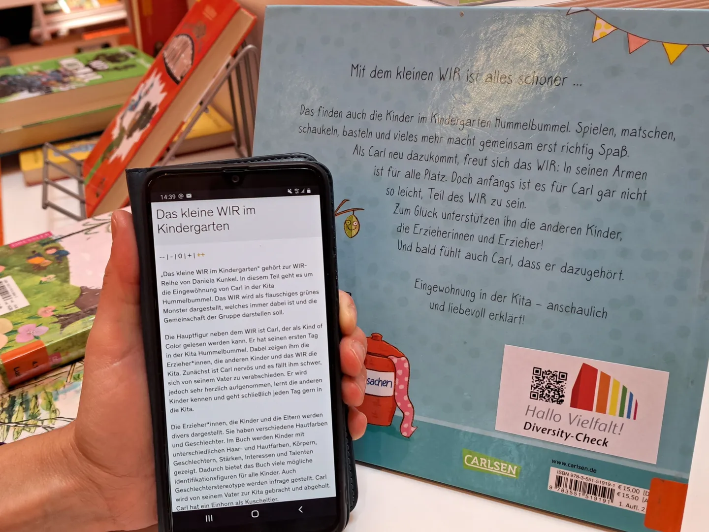 Diversity Check - gescannter Code offen auf Handy