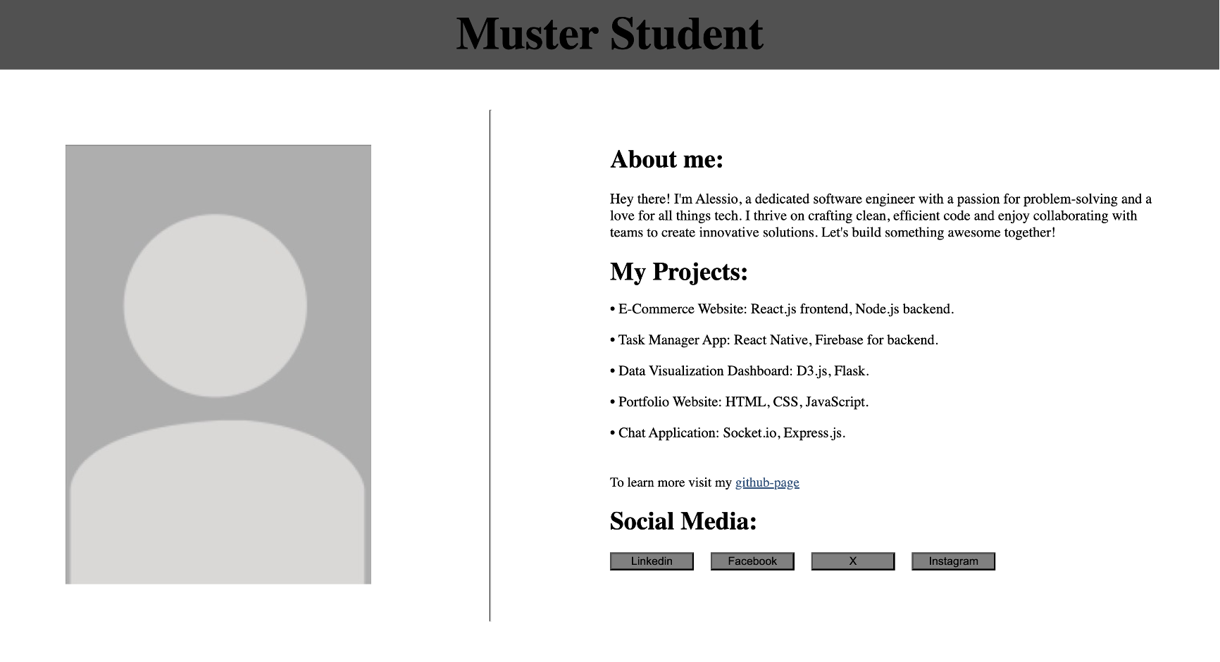 Muster Student Beispiel