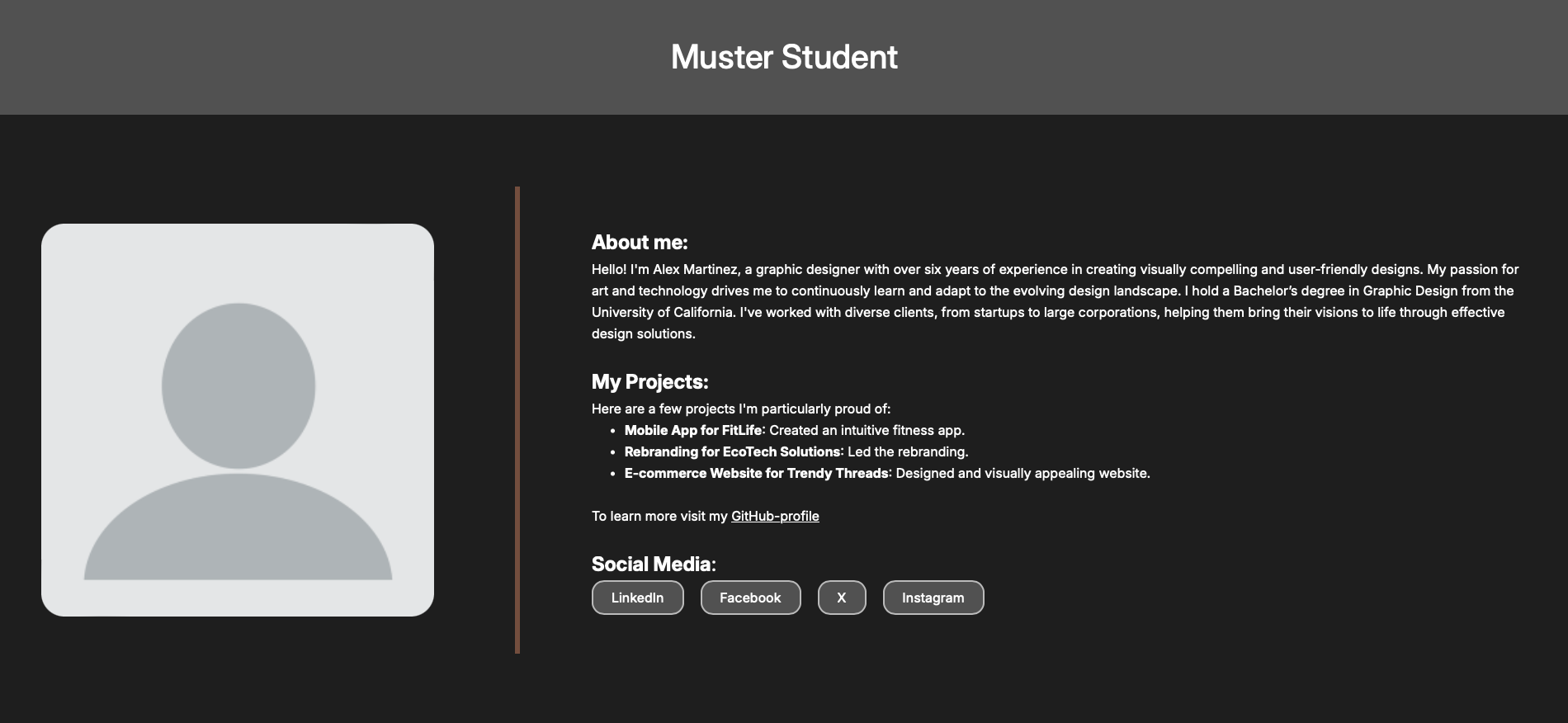 Muster Student Beispiel