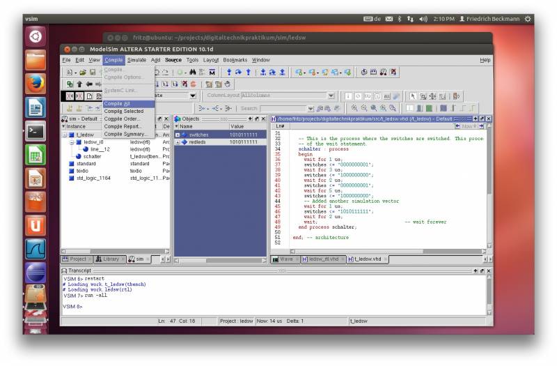  Modelsim Compile All again