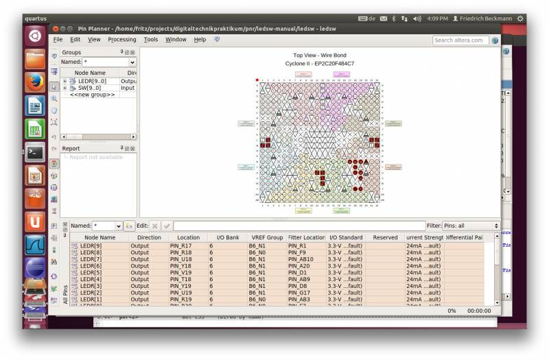 Quartus Pin Planner o.k.
