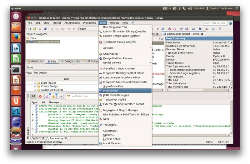 Quartus Programmer starten