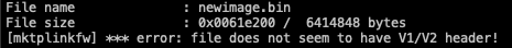 Fehler bei neuer Firmware