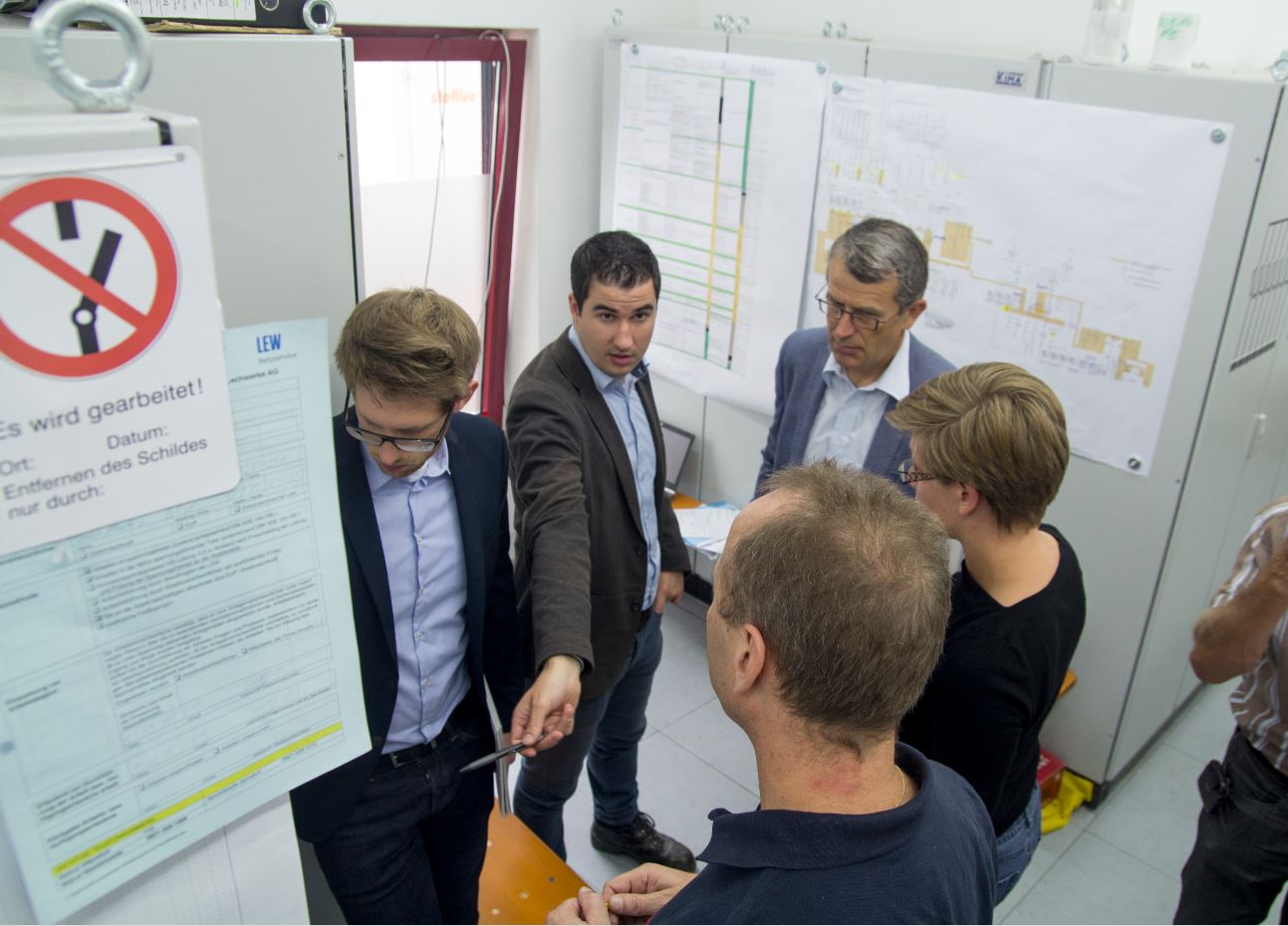 Leitwarte Führungskraftwerk während Feldversuch