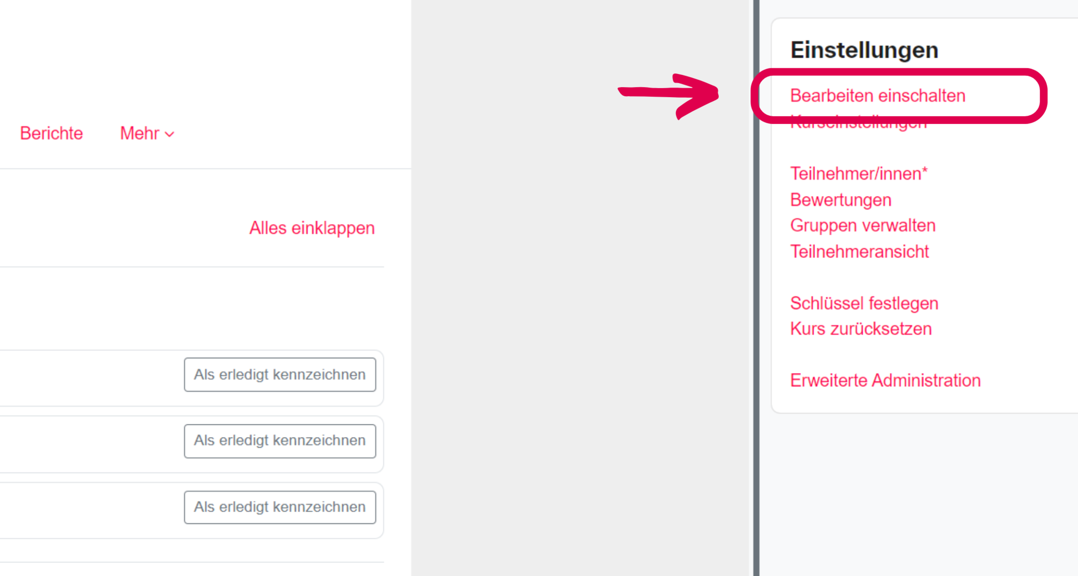 Bearbeiten einschalten Bearbeiten einschalten