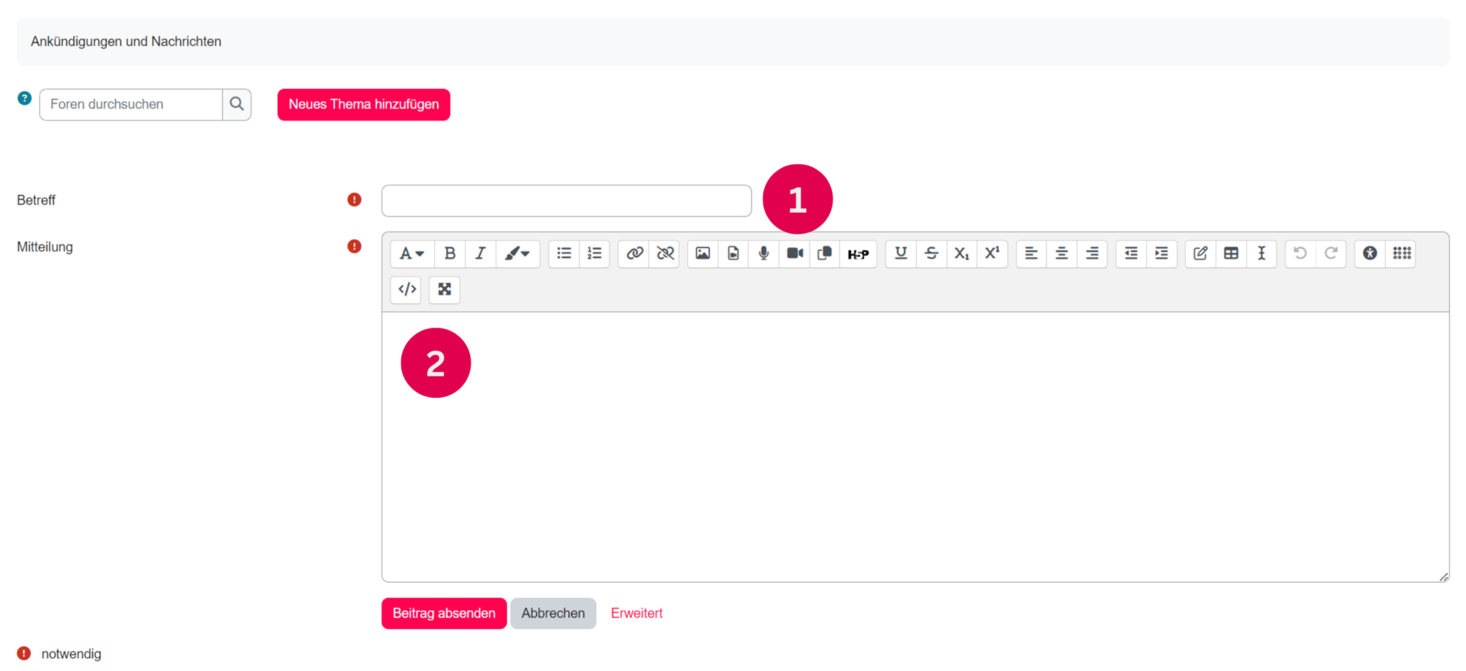 Nachricht verfassen Nachricht verfassen