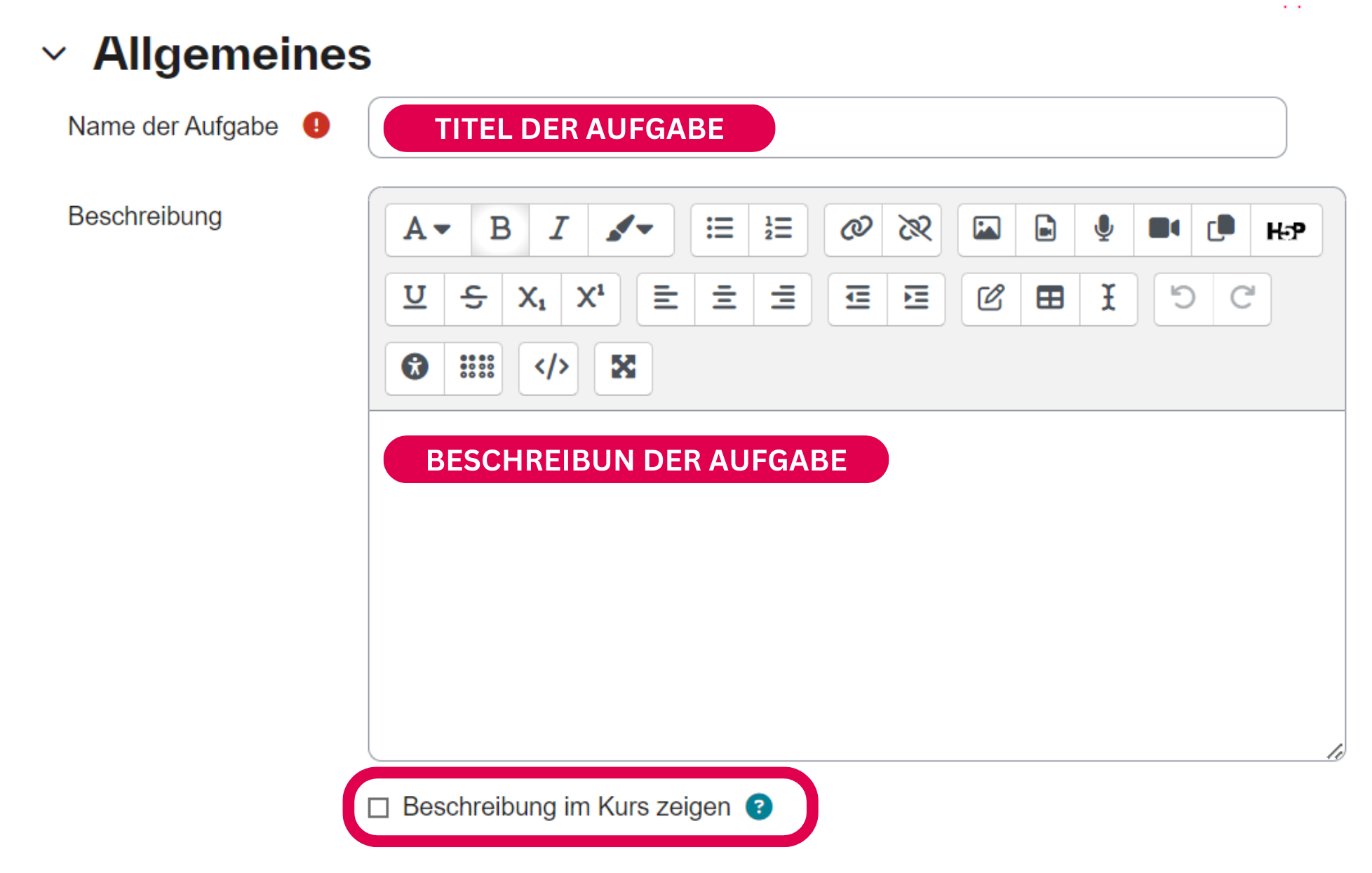 Titel und Aufgabenstellung