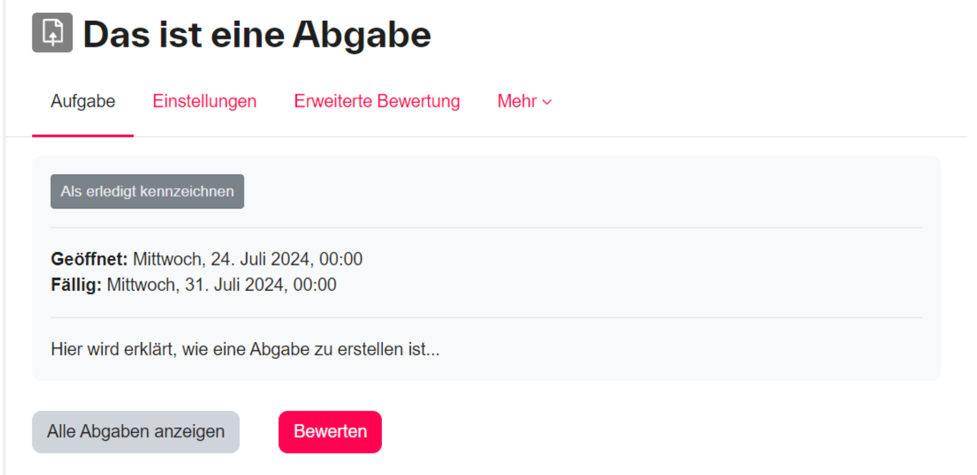 Verwaltungsmöglichkeiten