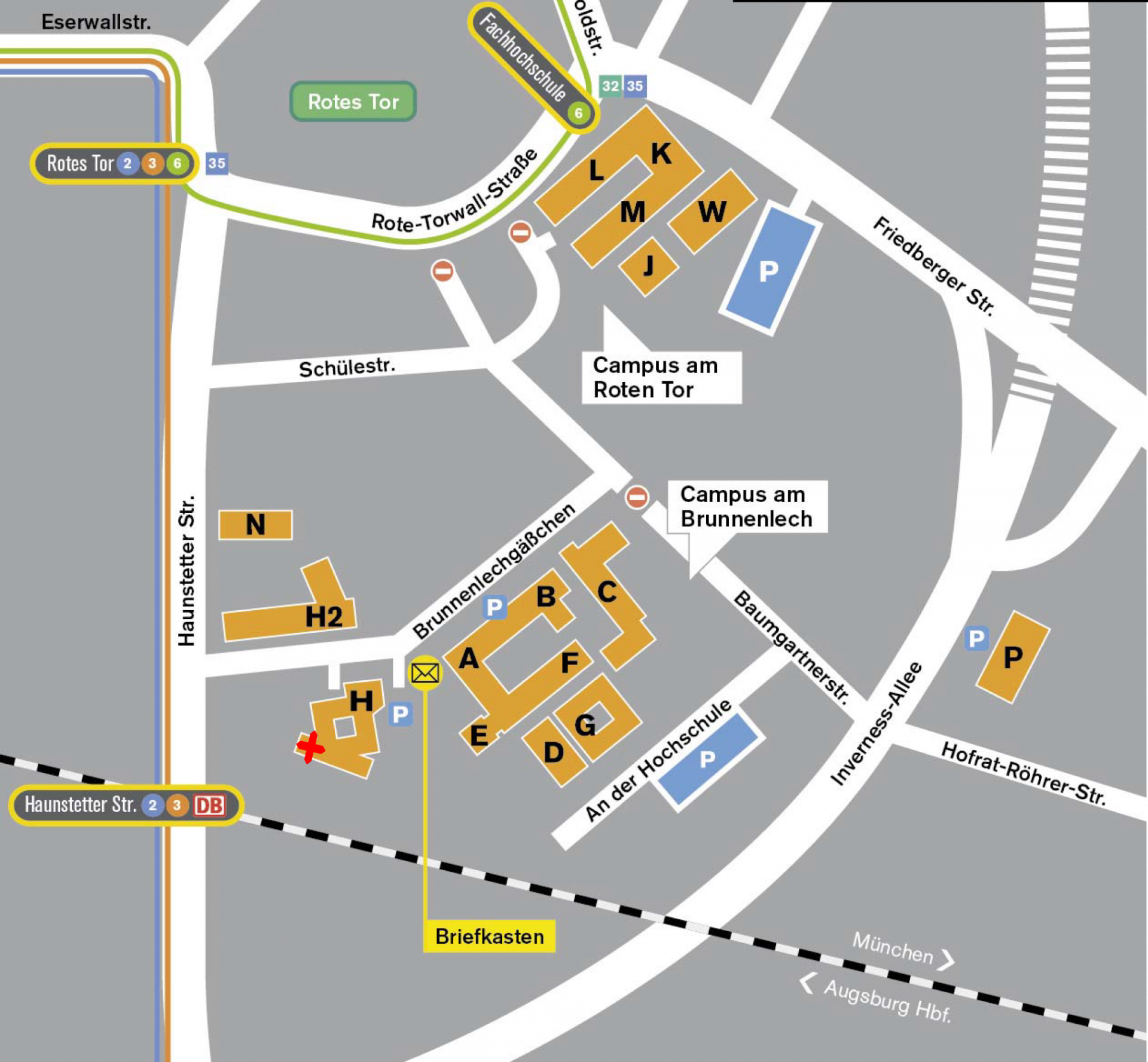 Lageplan Campus Brunnenlech