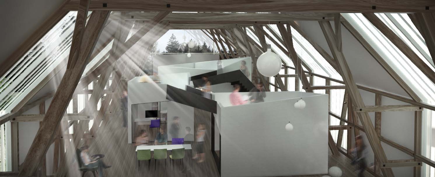 Neue Lichtführung im historischen Dachstuhl (Abb.: Anna Stark)