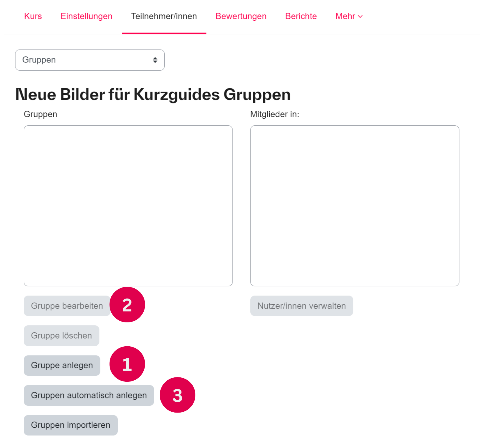 Gruppen erstellen Gruppen erstellen