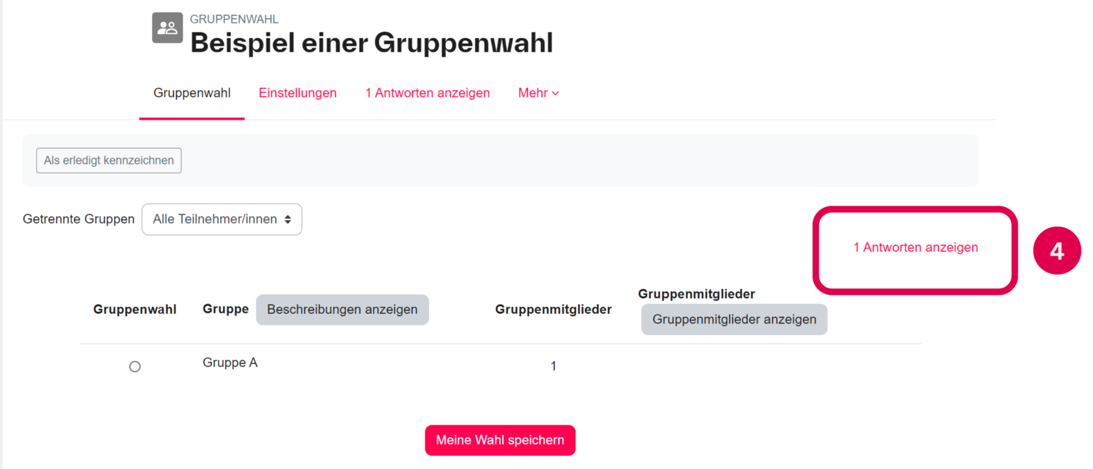 Gruppenliste Gruppenliste