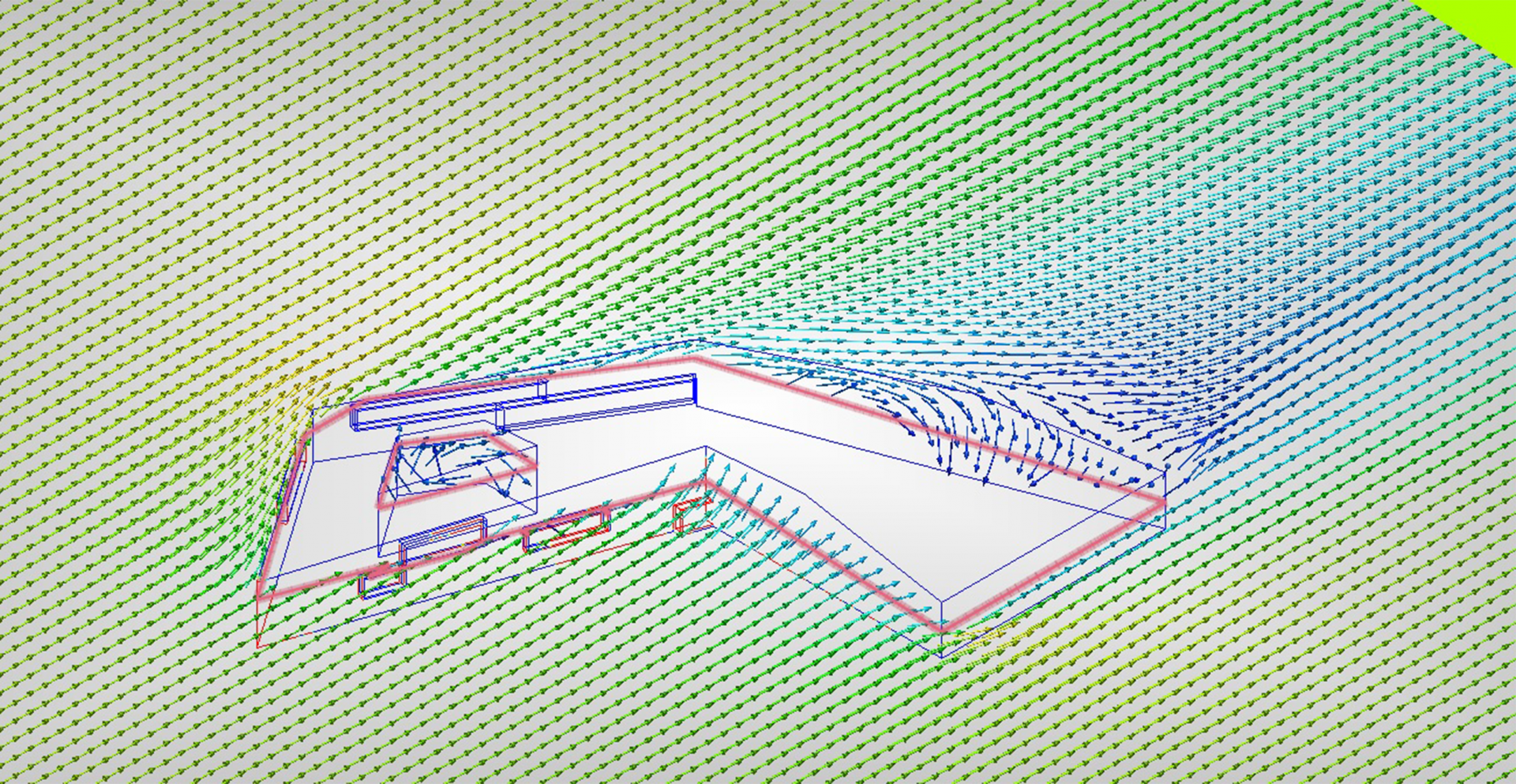 Abbildung der CFD-Strömungsanalyse (Abb.: Andreas Mack)