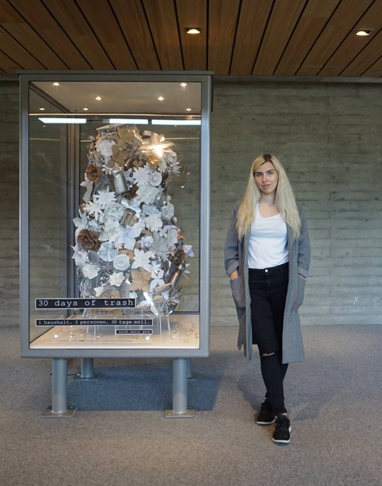 Upcycling als Kunstobjekt „30 days of trash“, Sarah Maria Garb (Abb.: E2D-UP!)