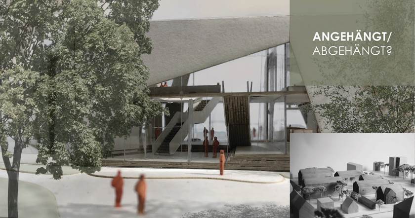 In der Architekturausstellung "Angehängt / Abgehängt?" im A.M. - Architekturmuseum Schwaben - zeigen Studierende der Hochschule Augsburg Konzepte für ein lebendiges Stadtquartier in Haunstetten.