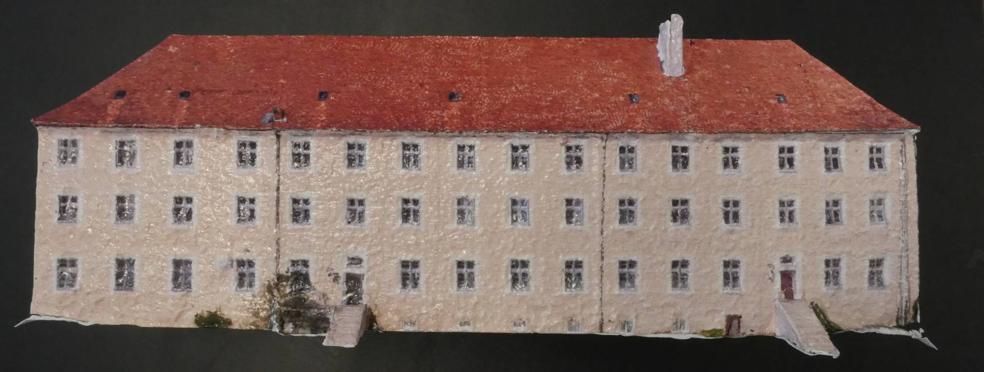 Folierte Oberfläche des 3D-Gebäudemodells