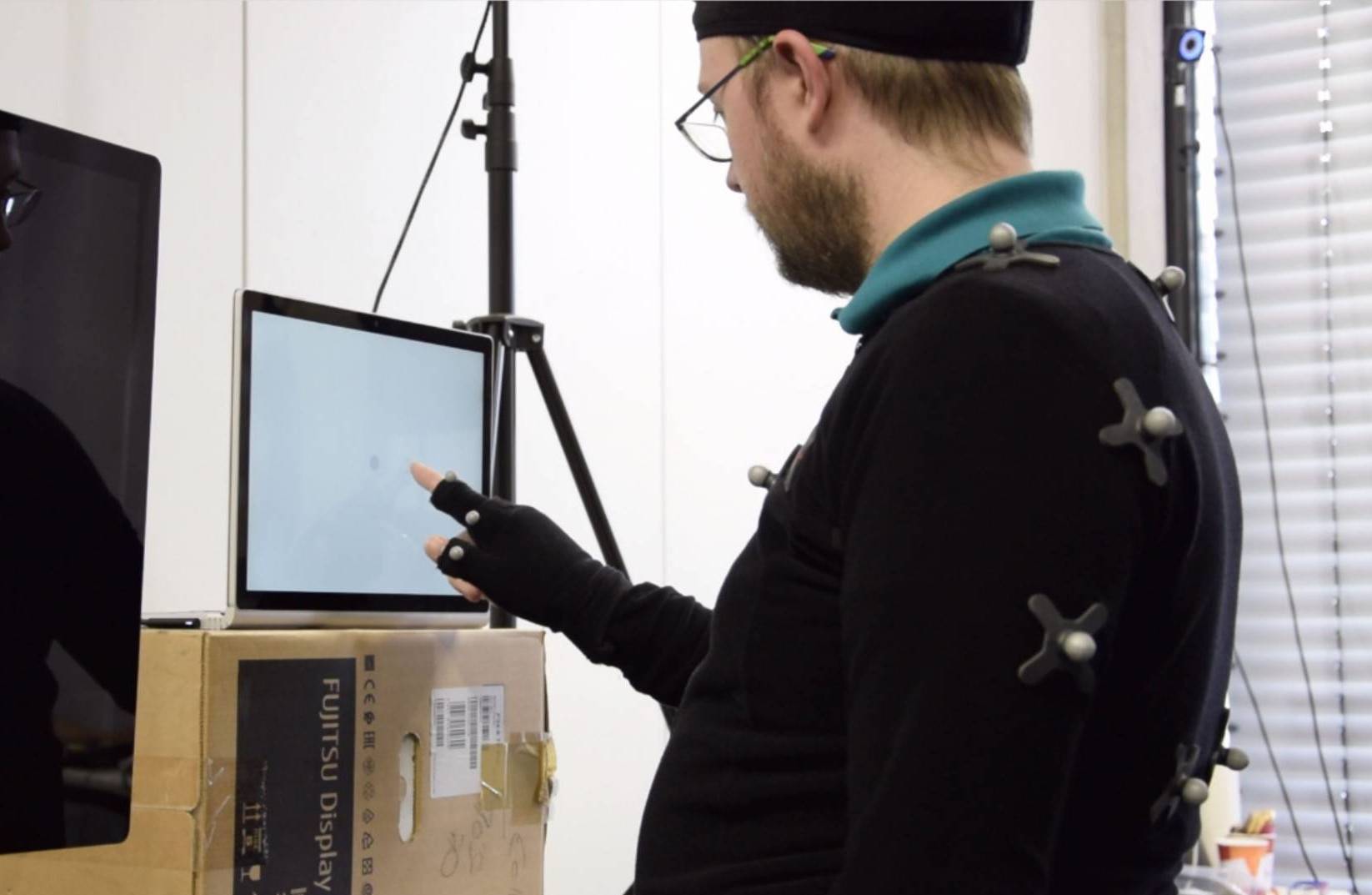 Studie im Interaktionslabor mit 12 High-Speed-Kameras und Tracking-software.