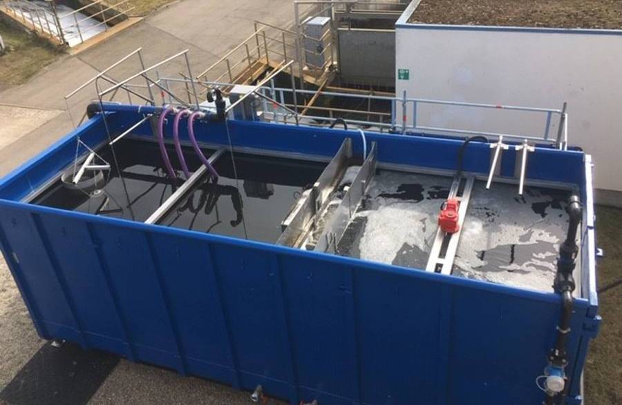 Das Wirbelschwebebettverfahren zur nachgeschalteten Denitrifikation.