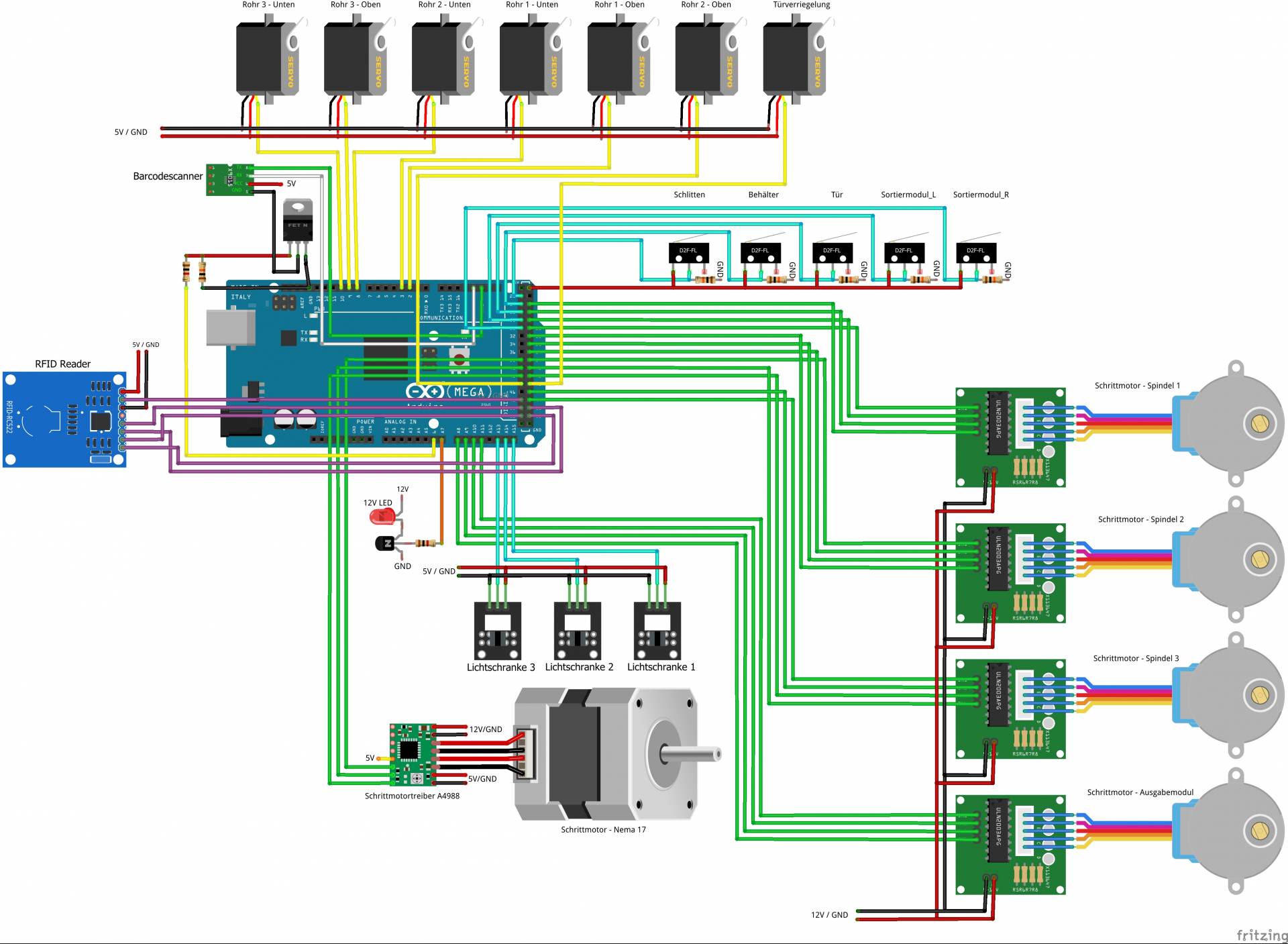 Schaltplan der einzelnen Komponenten Schaltplan der einzelnen Komponenten