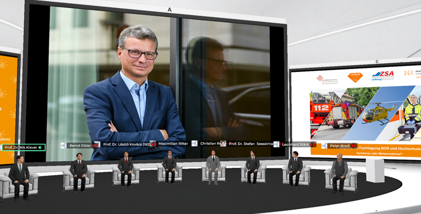 Screenshot der virtuellen Tagung BOS und Hochschule