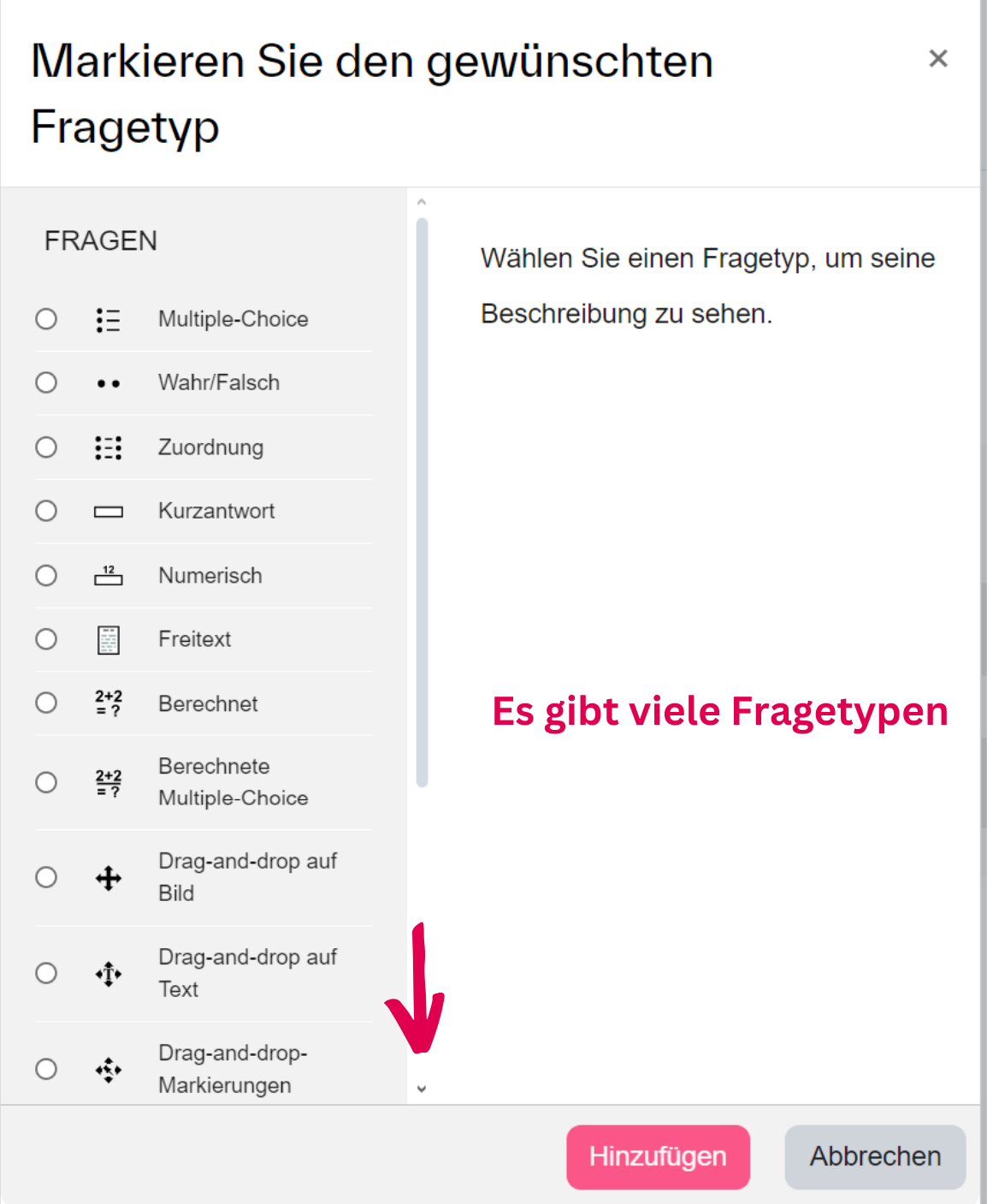 Fragetypen