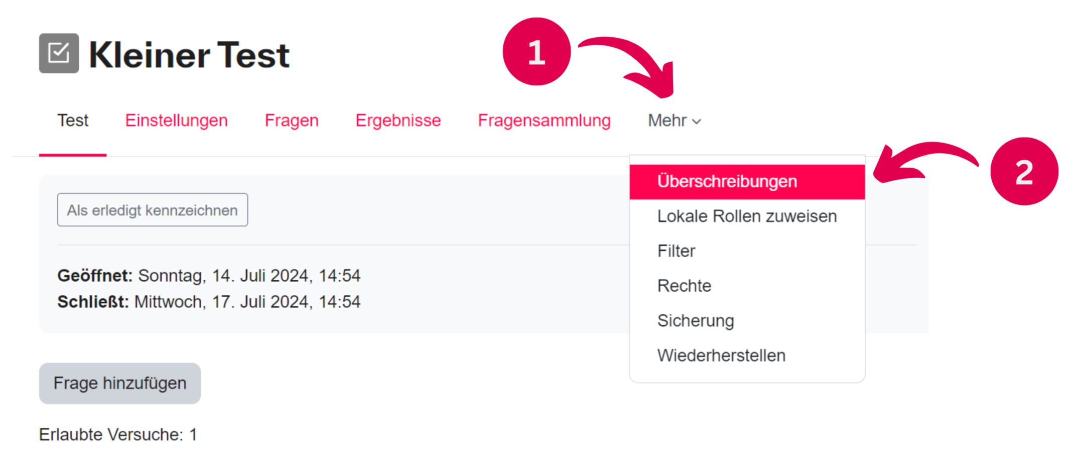 Antworten / Verlängerung