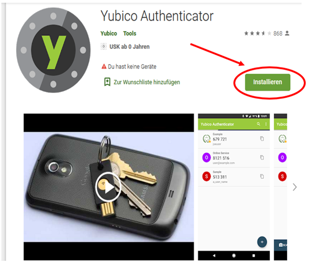 Installieren Installieren