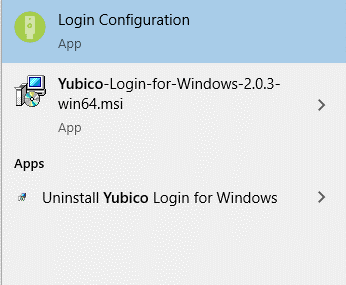 Login configuration Login configuration