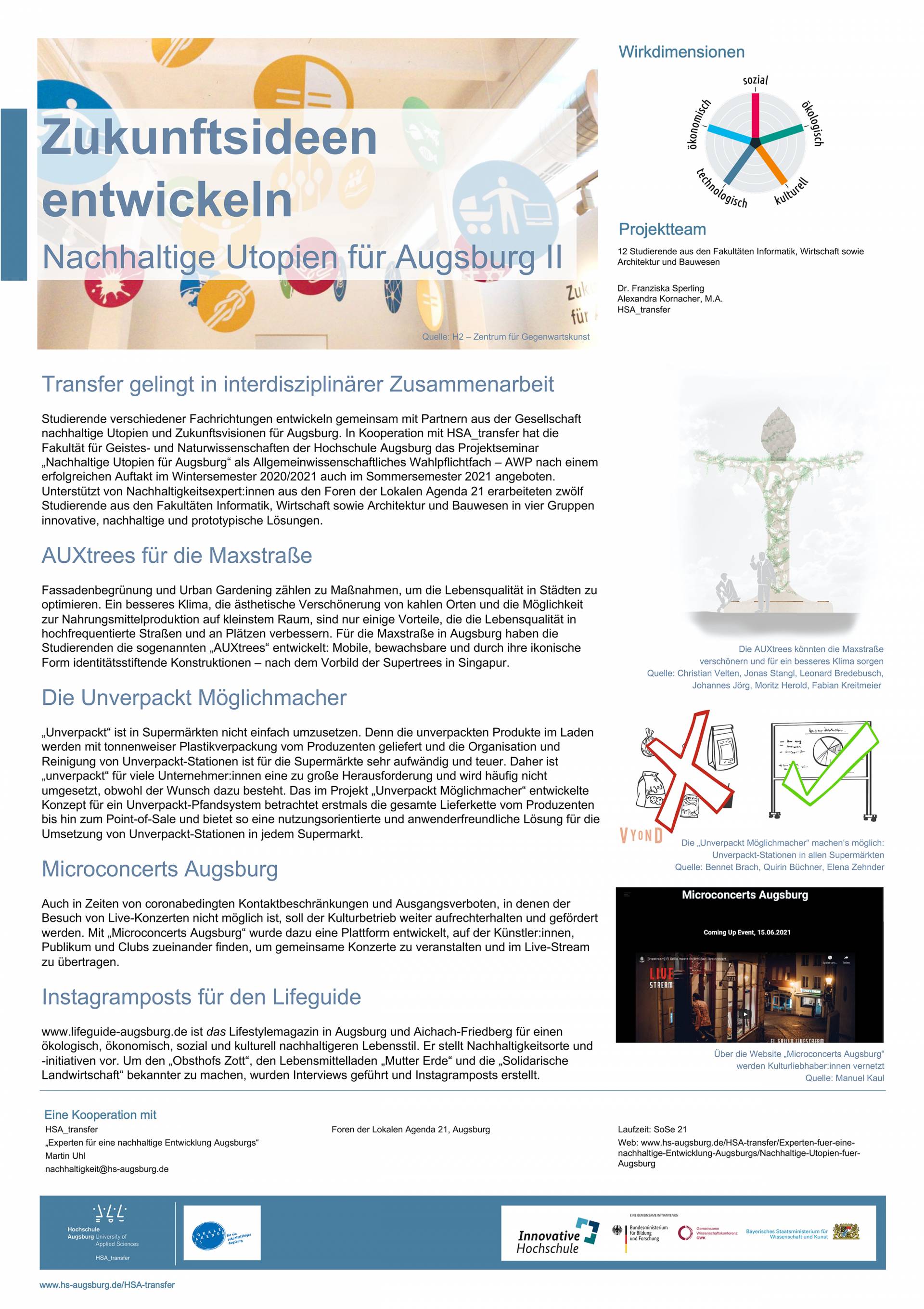 Nachhaltige Utopien für Augsburg - Poster