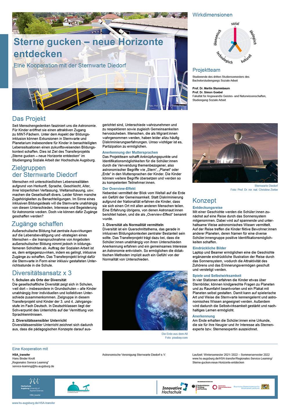 Sterne gucken - Horizonte entdecken - WS 21/22 - Poster