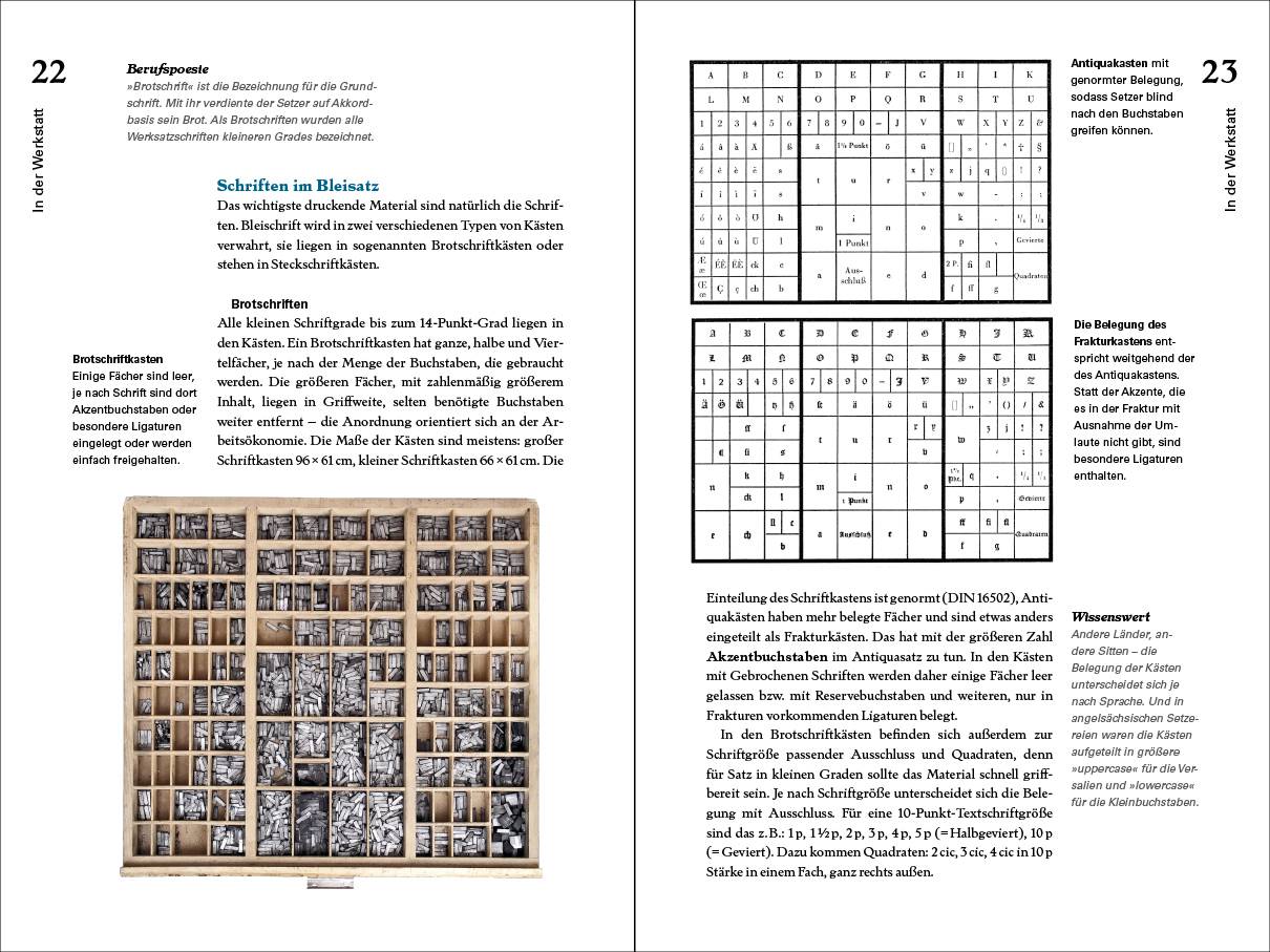 Ausschnitt aus dem Buch "Bleisatz. Ein Werkstattbuch"