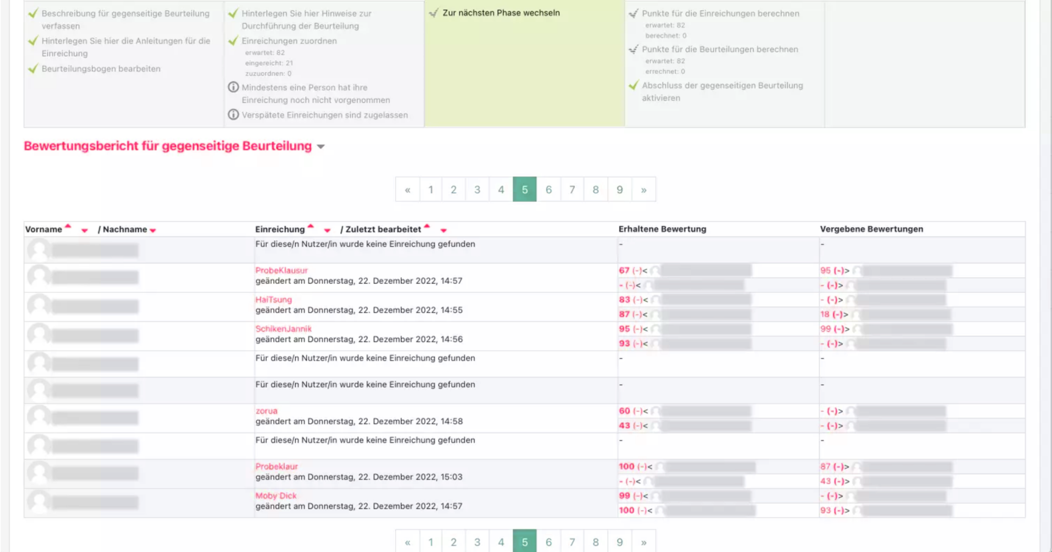 Einreichung Studierende