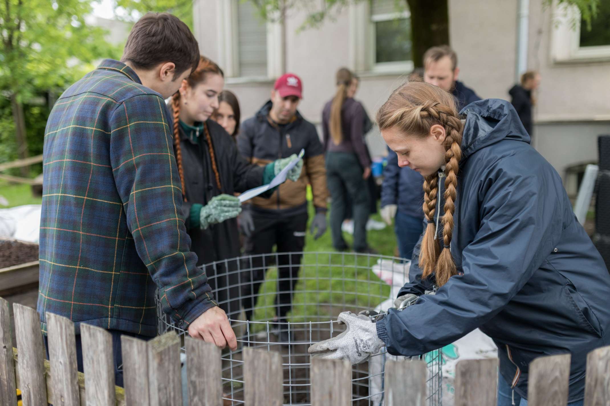 Urban Gardening in einem Vorgarten in Augsburg