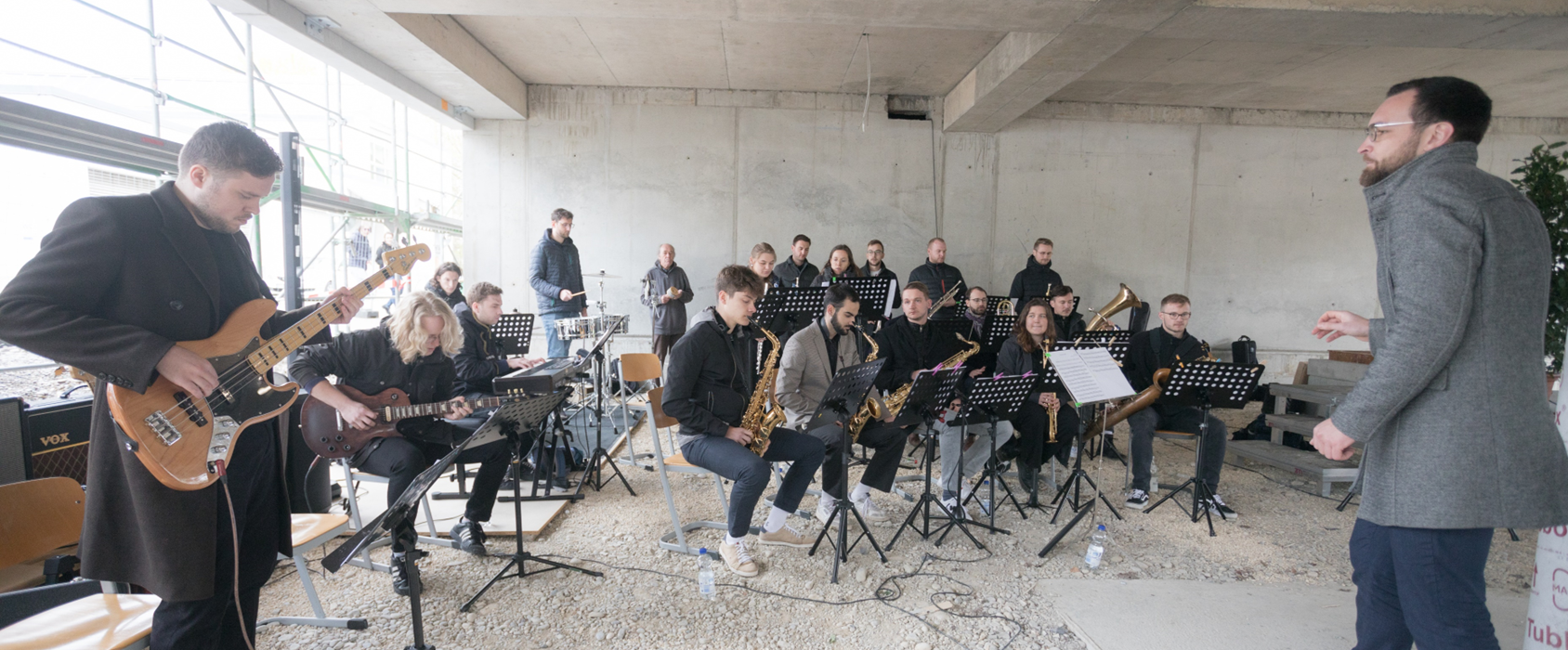 Die Big Band der THA beim Richtfest am 24.04.2023