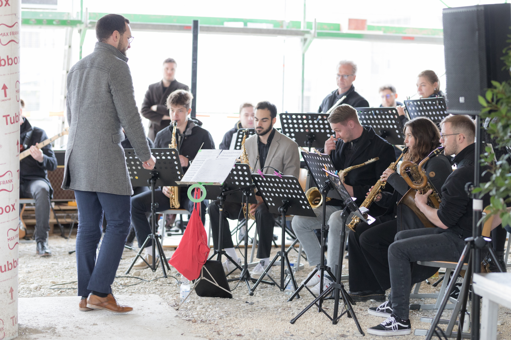 Die Big Band der THA beim Richtfest am 24.04.2023