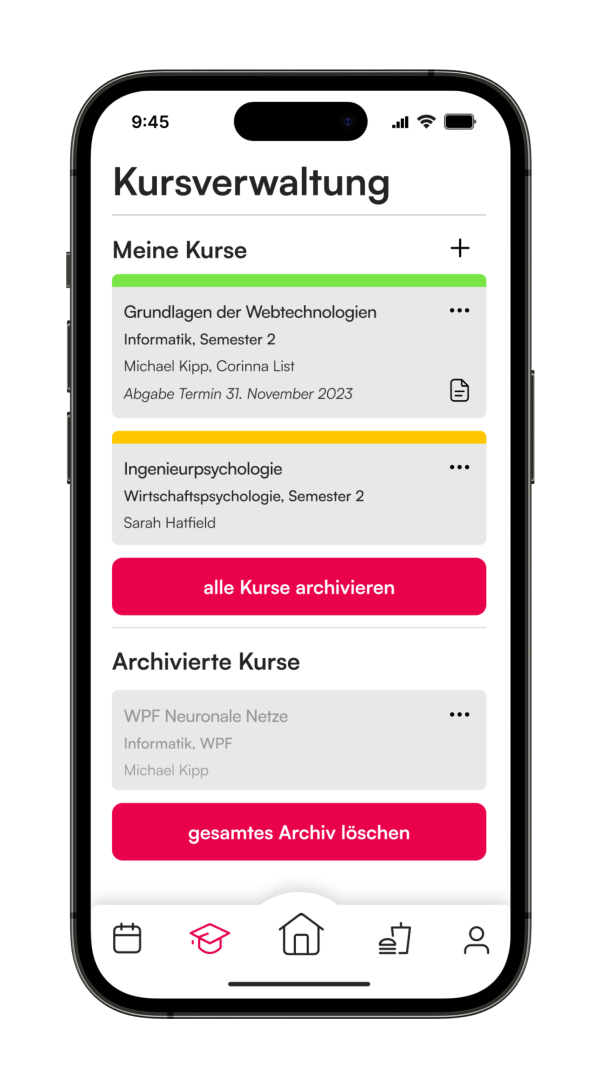 Kursverwaltung Kursverwaltung