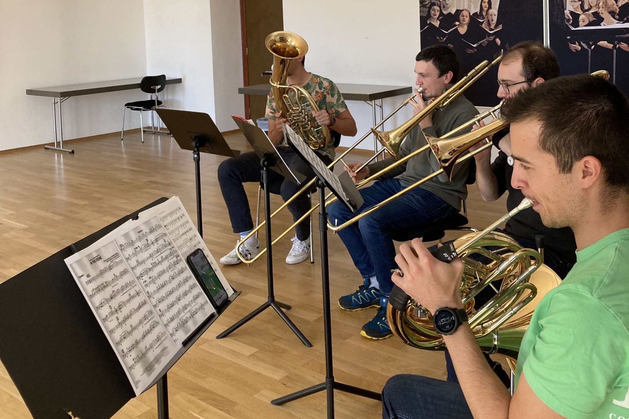 Die Campus Big Band Augsburg beim Proben