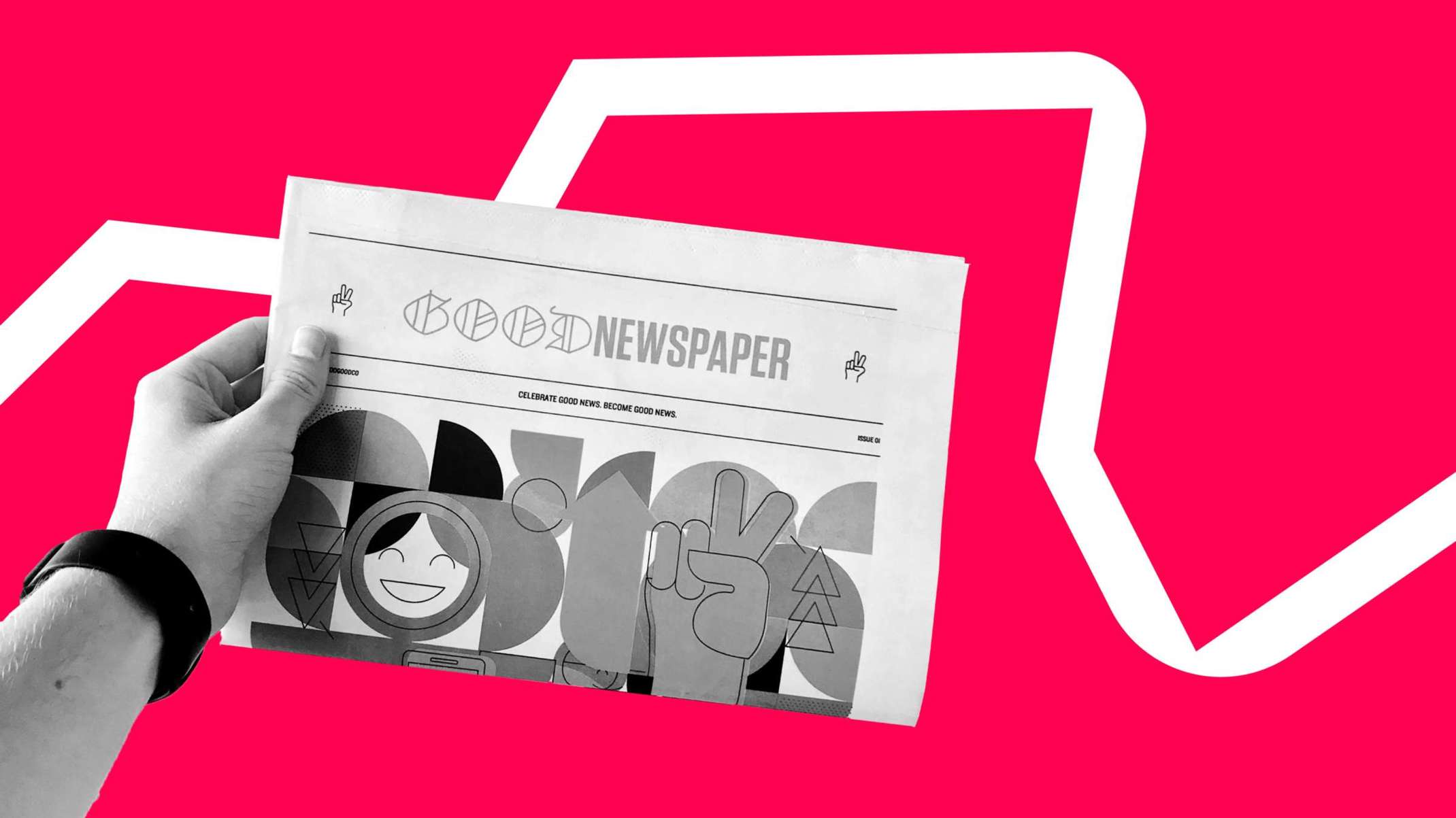 Zeitung und Erdmännchen im Funkenwerkstil