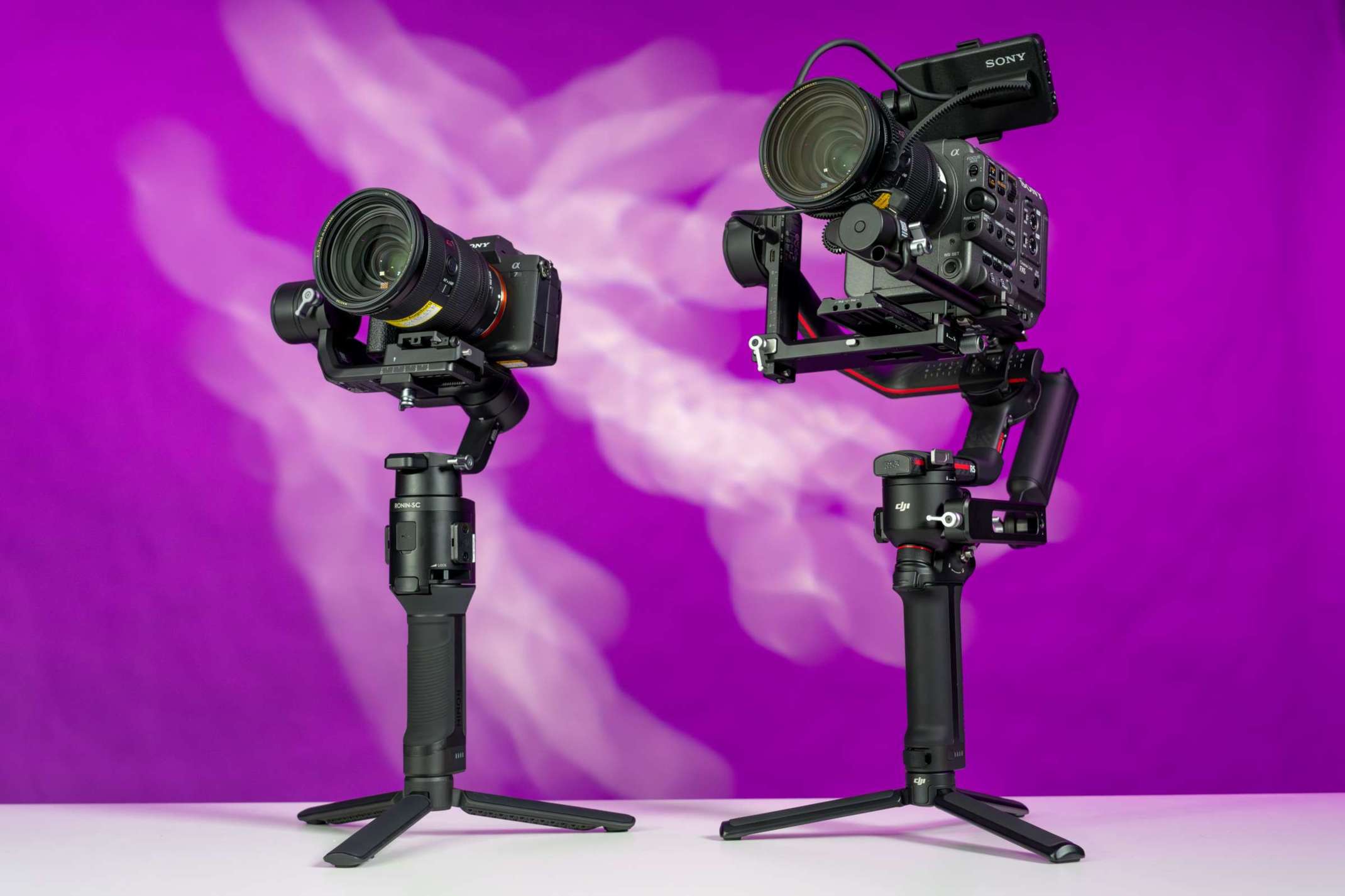 The Sony A7IV and FX6 in gimbal mode