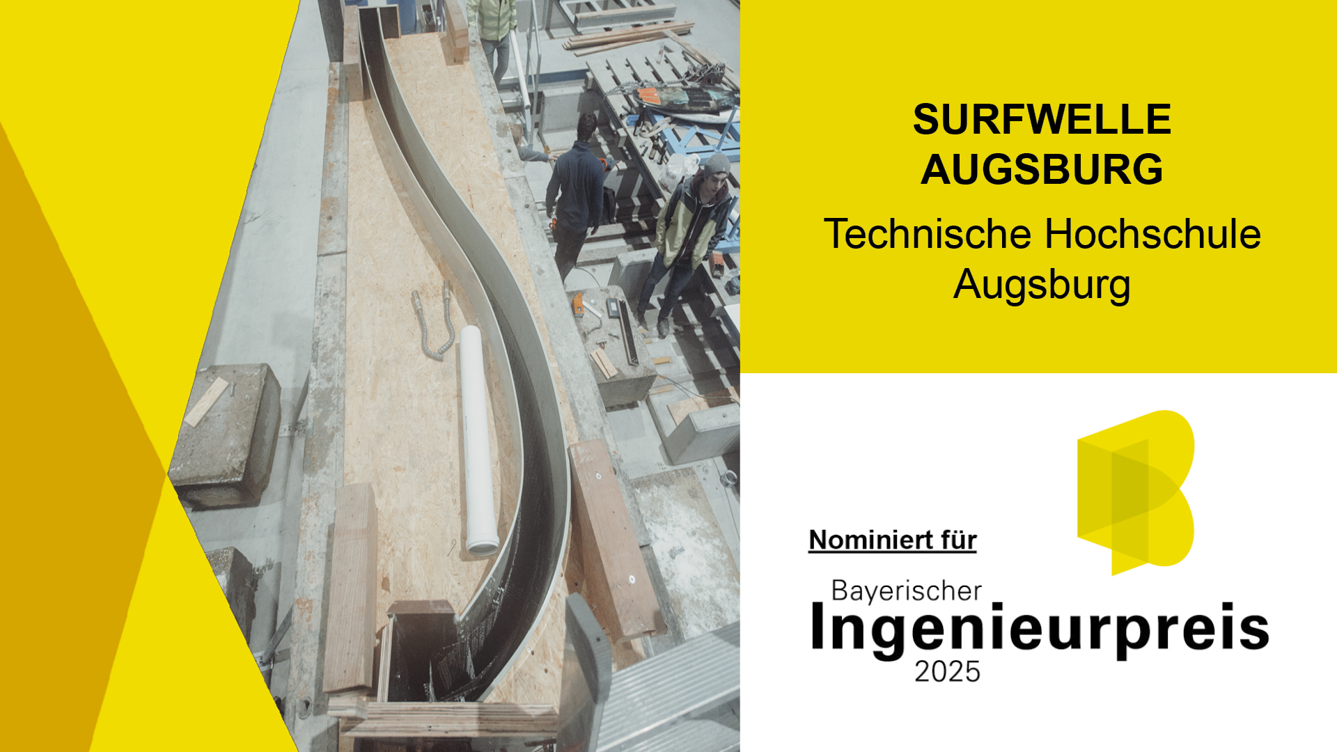Hintergrundinformationen zum Bayerischen Ingenieurpreis 2025: 1. Platz - Surfwelle Augsburg