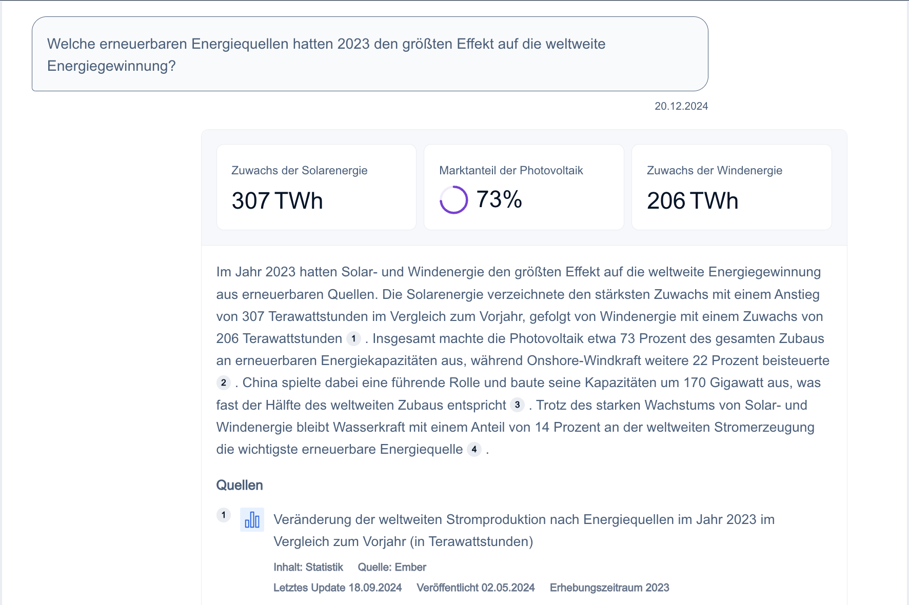 Schriftliche Antwort mit Quellenangaben Schriftliche Antwort mit Quellenangaben