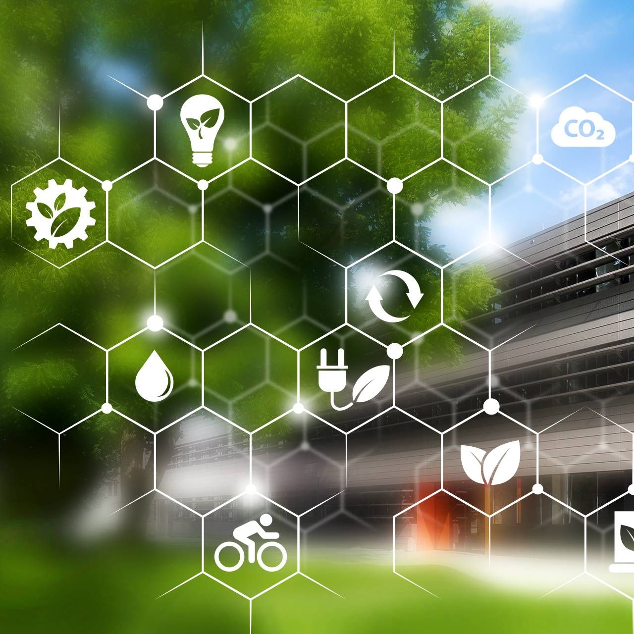 Symbolbild: Digitalisierung und Nachhaltikeit in der Verwaltung