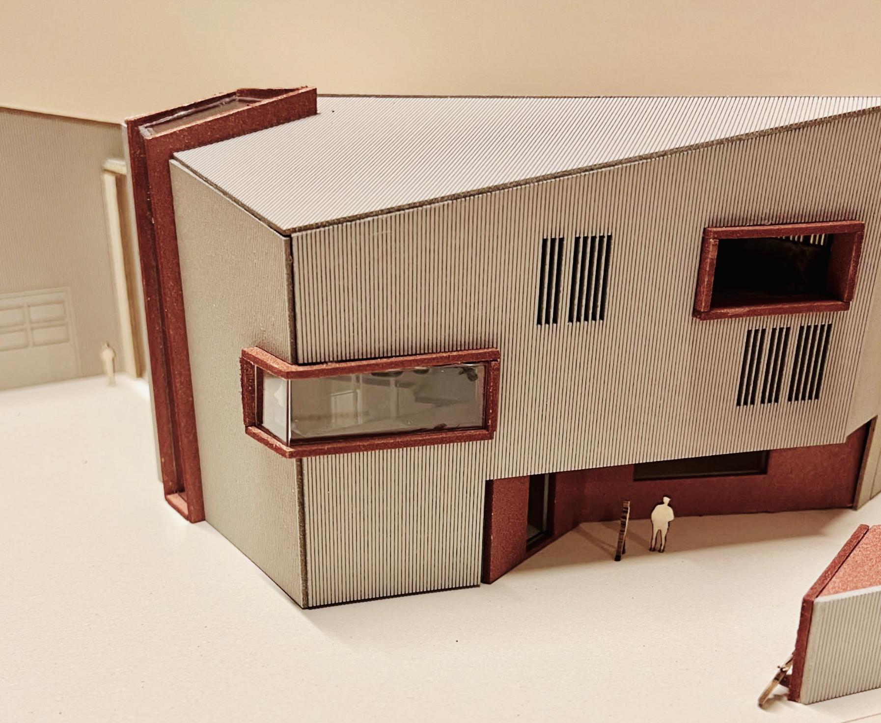 Zukunftsfähig und nachhaltig: Verwaltungsgebäude des Kreisbauhofs Aichach (Entwurf: Veronica Hieber und Sara Yilmaz)